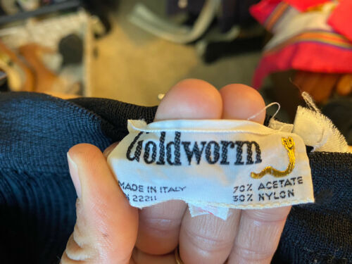 VINTAGE 1960s GOLDWORM Long Black pleated skirt - Fresh Stock Dated December 2025