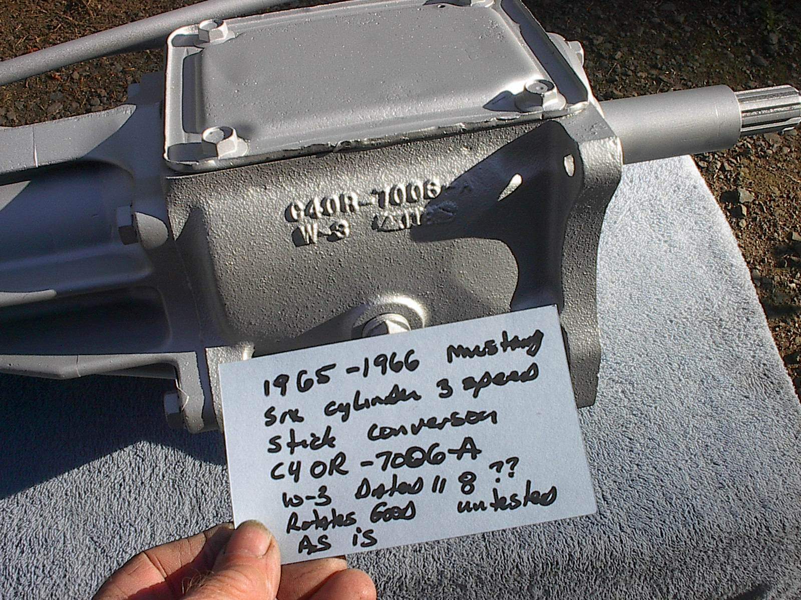 Factory 1966 mustang 3 speed on the floor set up from 200 six cylinder. - Fresh Stock Dated February 2026