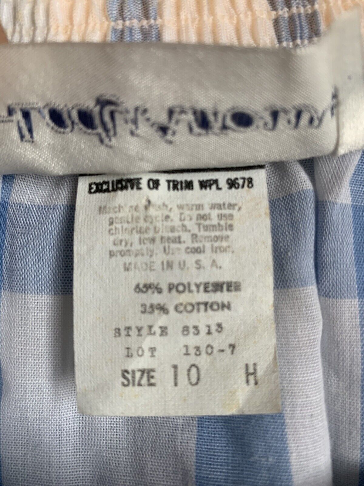 Vintage Blue Plaid  Skirt Lady Arrow Sz 10 Below Knee - Fresh Stock Dated March 2026