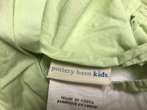 Pottery Barn Kids  FLORAL GREEN BORDER STANDARD PILLOW SHAM COVER  EUC - Fresh Stock Dated December 2025