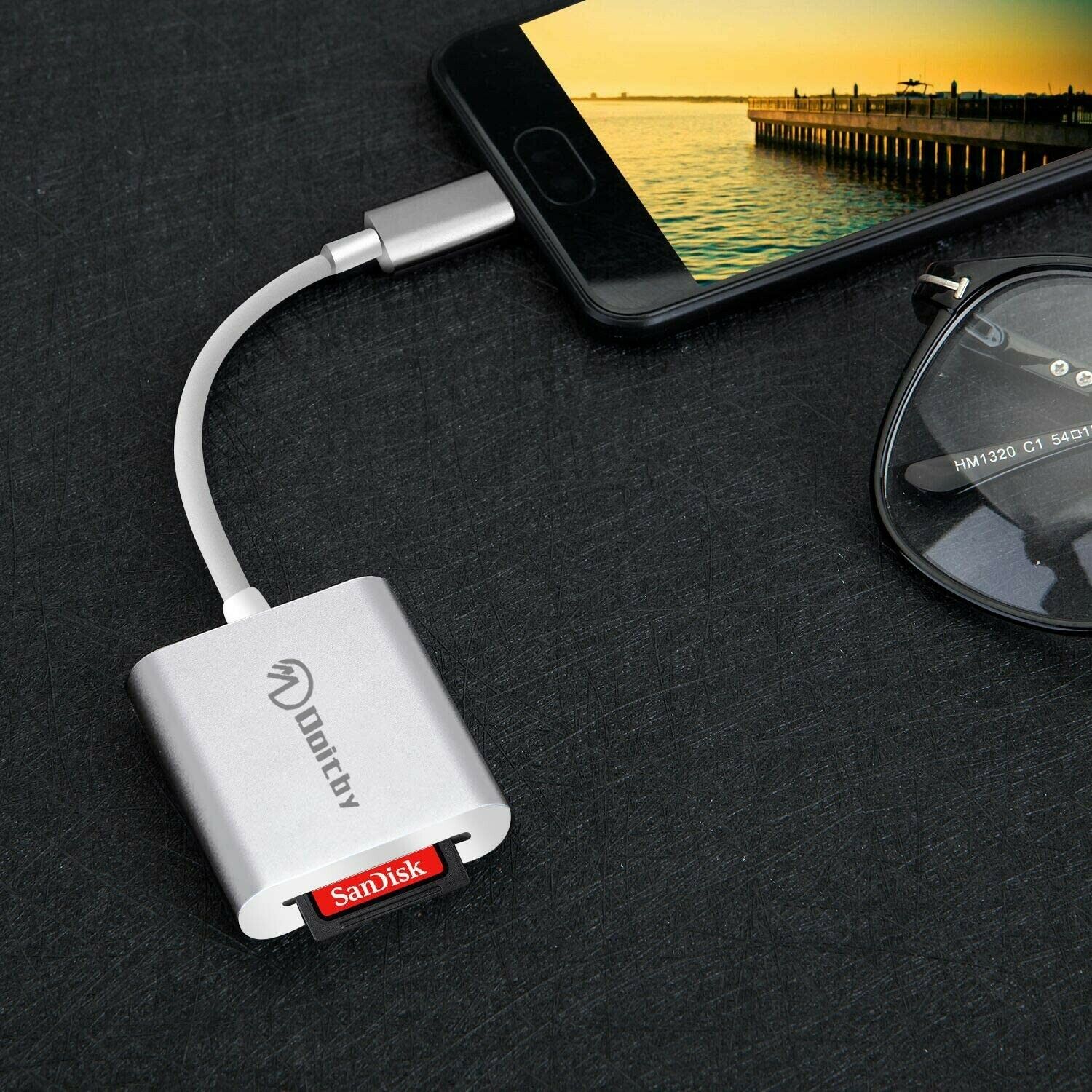 Doitby USB C to SD/MicroSD Card Reader Type C Memory Silver - Fresh Stock Dated February 2026