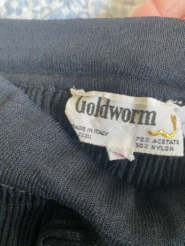 VINTAGE 1960s GOLDWORM Long Black pleated skirt - Fresh Stock Dated December 2025