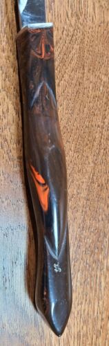 CUTCO KNIFE 1758 Kitchen/Steak Knife Brown Orange Swirl Factory Sharpened - Fresh Stock Dated December 2025