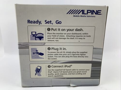 Alpine EX-10 Bluetooth Mp3 iPod Control New Open Box Car Music Player - Fresh Stock Dated February 2026