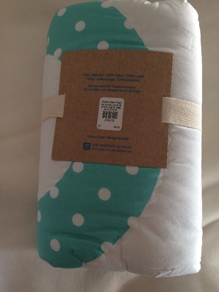 PB Teen Dottie Circle Euro Pillow Sham New Quilted - Fresh Stock Dated January 2026