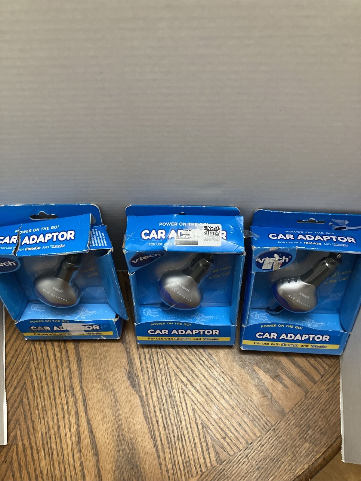Lot of 3 VTech Car Chargers Adaptors MobiGo & V Reader NEW Model #80-091310 - Fresh Stock Dated February 2026