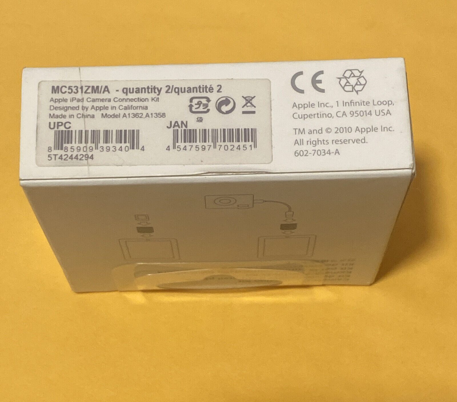 Original Apple iPad Camera Connection Kit (30-Pin) - MC531ZM/A - A1358, A1362 - Fresh Stock Dated February 2026