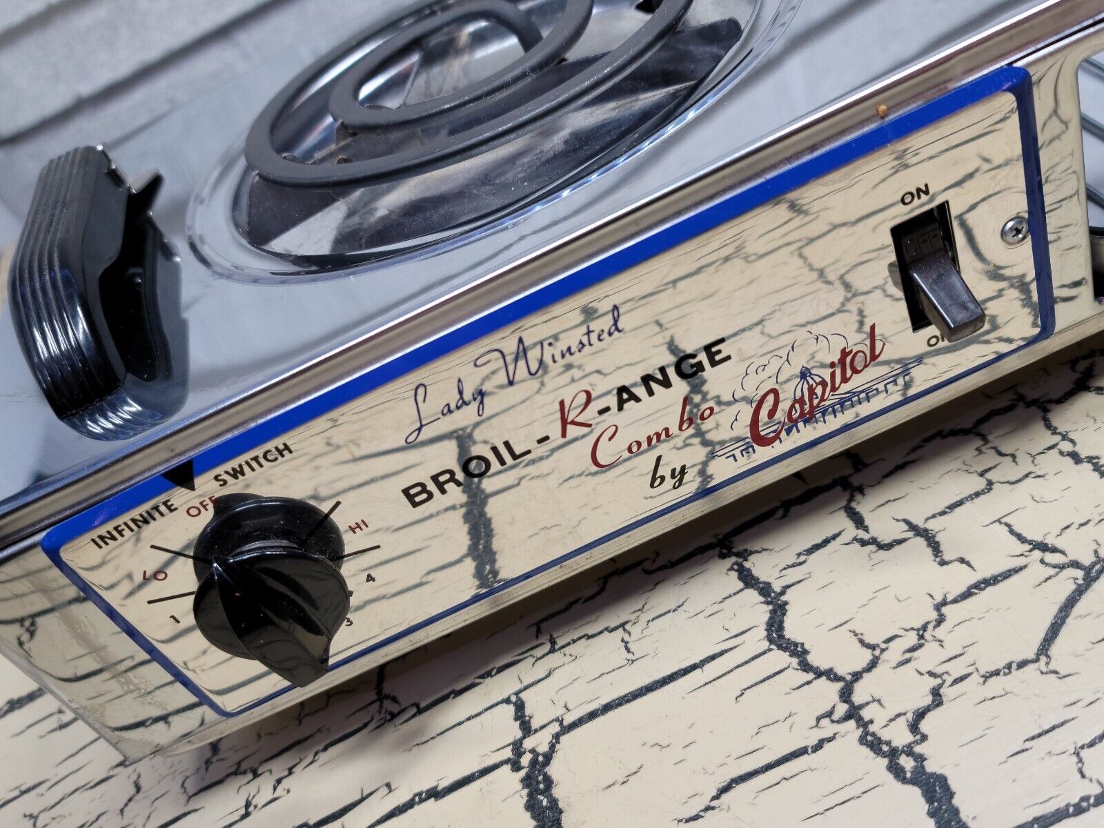 Vtg Lady Winsted Broil-R-Ange Combo Capitol Stove Burner Range Broiler Orig Box - Fresh Stock Dated February 2026