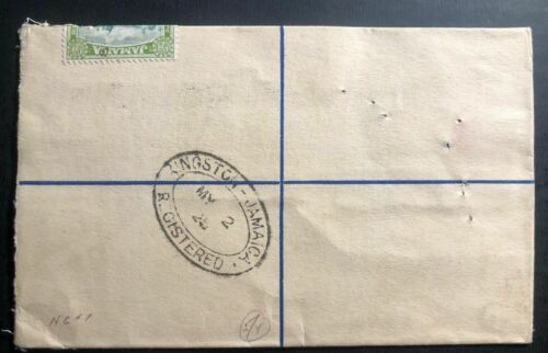 1925 Mandeville Jamaica Registered Letter Cover To Chicago IL USA - Fresh Stock Dated February 2026