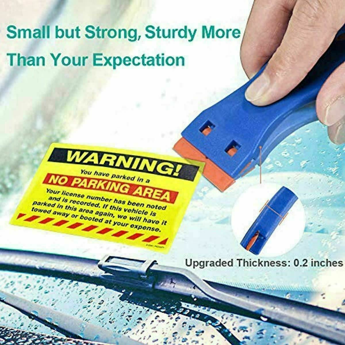 Plastic Razor Blade Scraper 2 Pack Tool & 100 Pack Plastic Razor Blades - Fresh Stock Dated February 2026