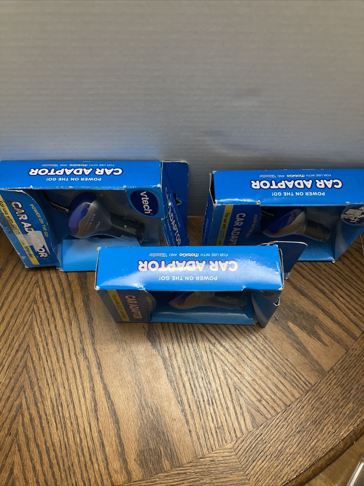 Lot of 3 VTech Car Chargers Adaptors MobiGo & V Reader NEW Model #80-091310 - Fresh Stock Dated February 2026