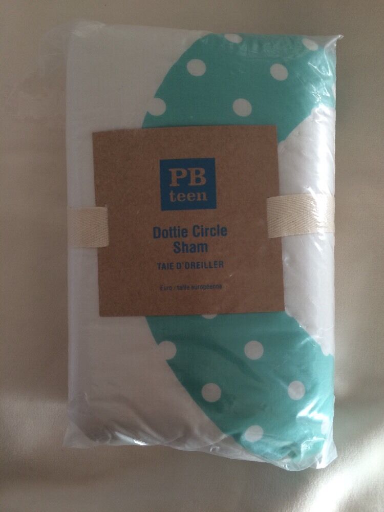 PB Teen Dottie Circle Euro Pillow Sham New Quilted - Fresh Stock Dated January 2026
