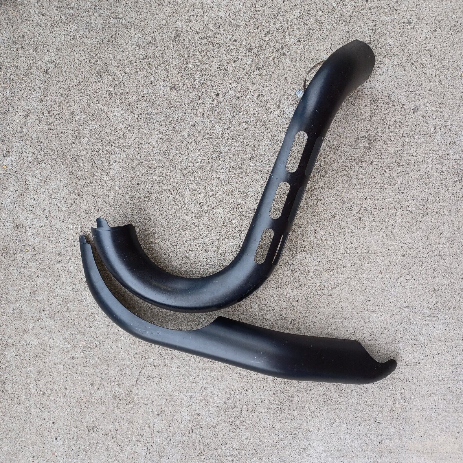 08-17 Harley Davidson FXD Fat Bob Wide Glide Exhaust Heat Shield Buckshot Black - Fresh Stock Dated February 2026