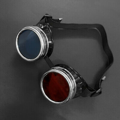 New Biker steampunk goggles Men Punk Cosplay Sunglasses #b2 - Fresh Stock Dated February 2026