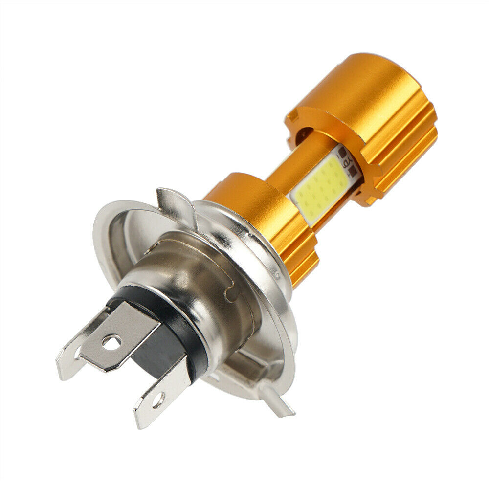 H4 9003 18W 3 COB LED Motorcycle Headlight ATV UTV Bulb 6000K White Lamp Light - Fresh Stock Dated February 2026