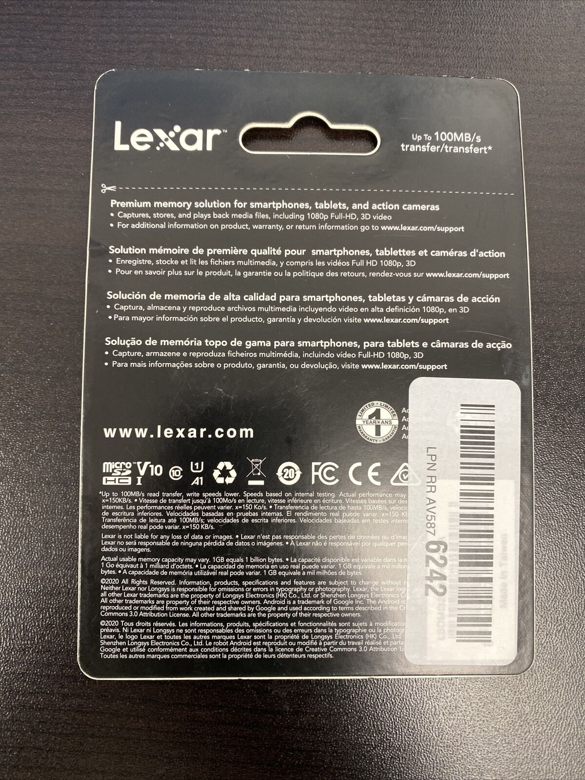 Lexar High-Performance 633x 32GB MicroSDHC UHS-I Memory Card + SD Adapter Bundle - Fresh Stock Dated February 2026