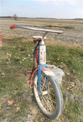 Murray Childs Bike Red White Blue Bicycle Troxel Seat Clipper Tires Vintage - Fresh Stock Dated February 2026