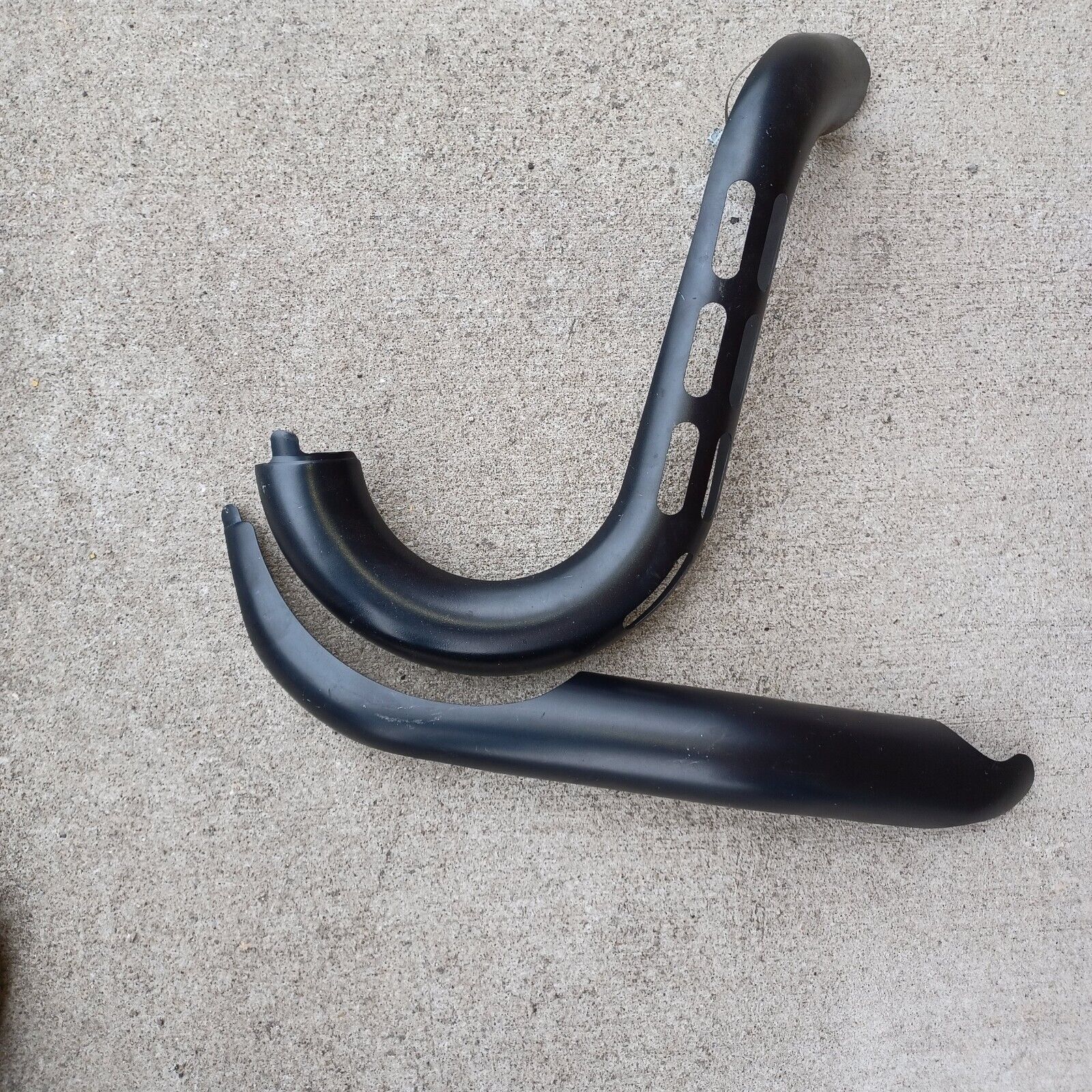 08-17 Harley Davidson FXD Fat Bob Wide Glide Exhaust Heat Shield Buckshot Black - Fresh Stock Dated February 2026