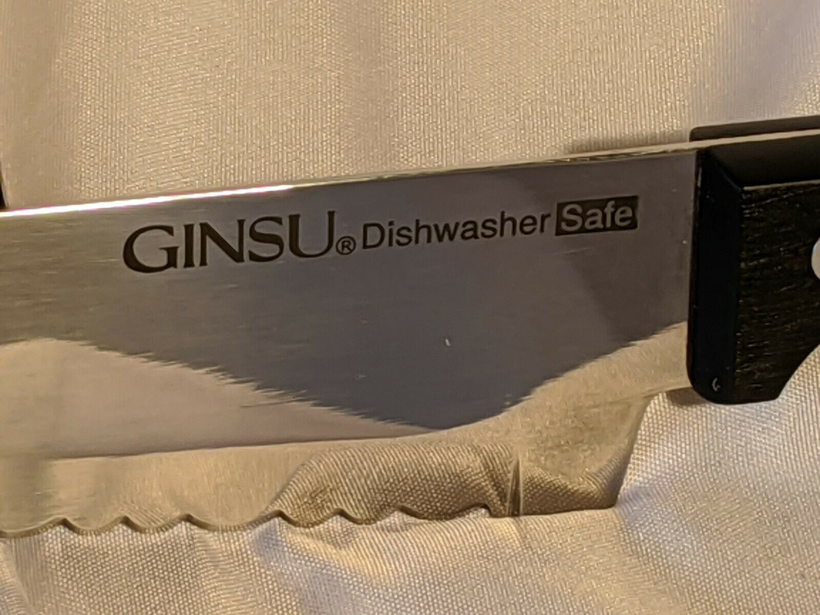 Ginsu Essential Series Stainless Steel 6-Inch Black Serrated Chefs Knife 05101DS - Fresh Stock Dated December 2025