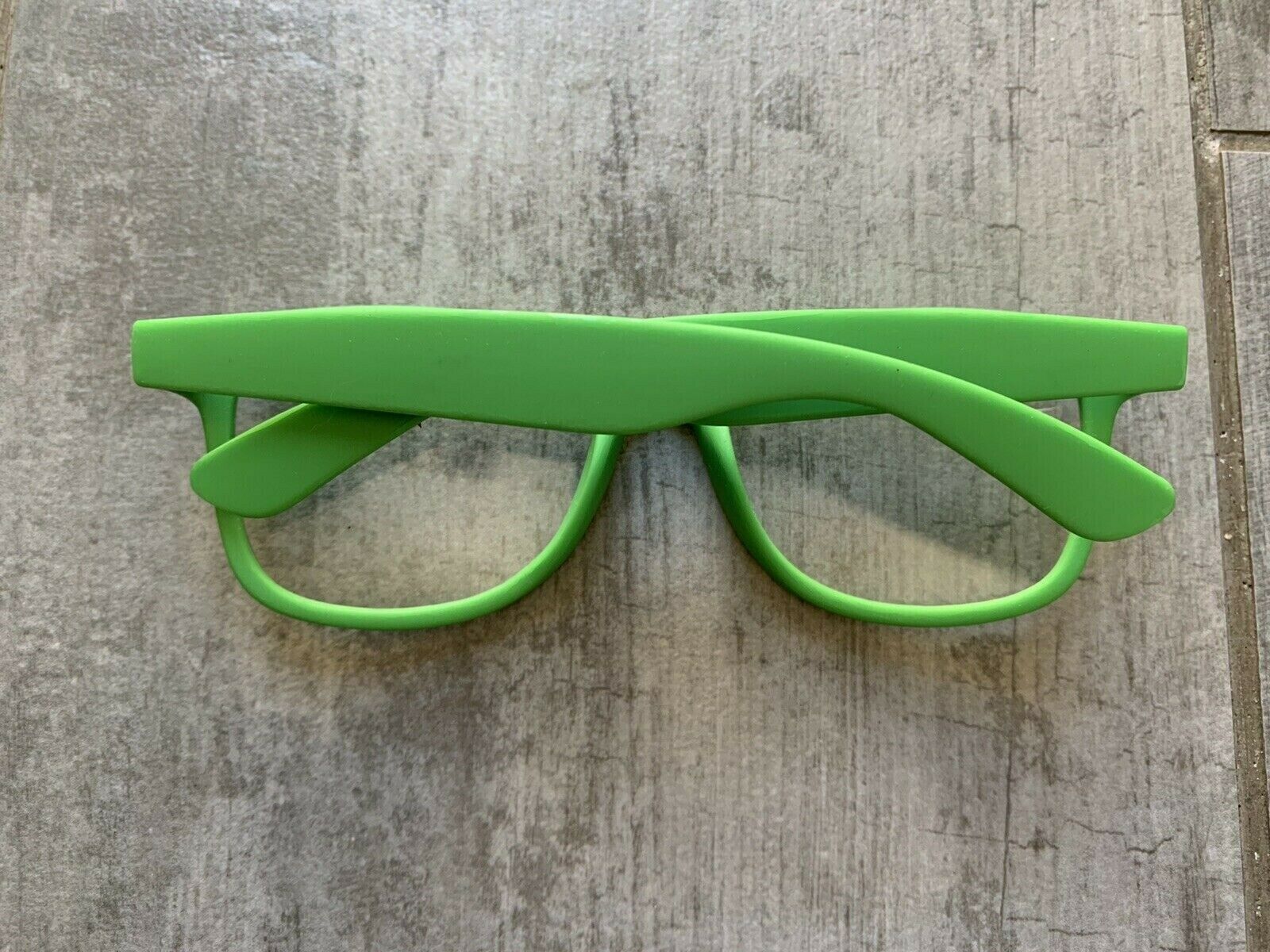 Clear Lens Green Glasses Frames Costume Party Dress Up Holiday Novelty Fun - Fresh Stock Dated December 2025