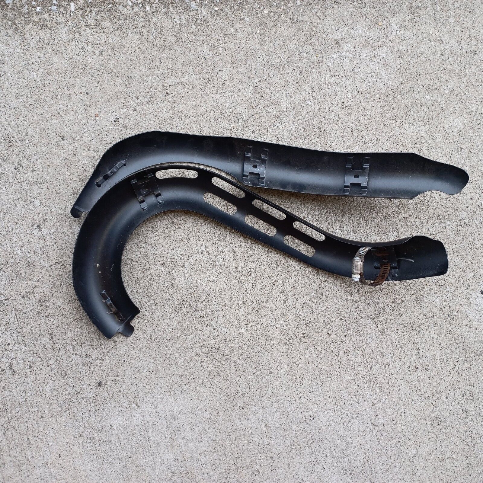 08-17 Harley Davidson FXD Fat Bob Wide Glide Exhaust Heat Shield Buckshot Black - Fresh Stock Dated February 2026