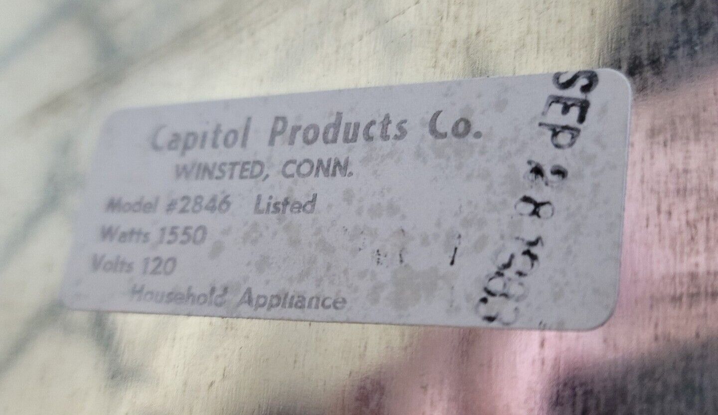 Vtg Lady Winsted Broil-R-Ange Combo Capitol Stove Burner Range Broiler Orig Box - Fresh Stock Dated February 2026