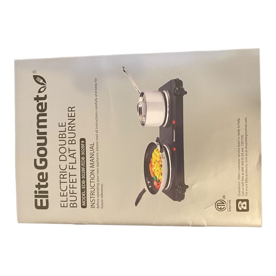 Portable Electric Double Buffet  Burner With Dual Adjustable Temperature - Fresh Stock Dated February 2026