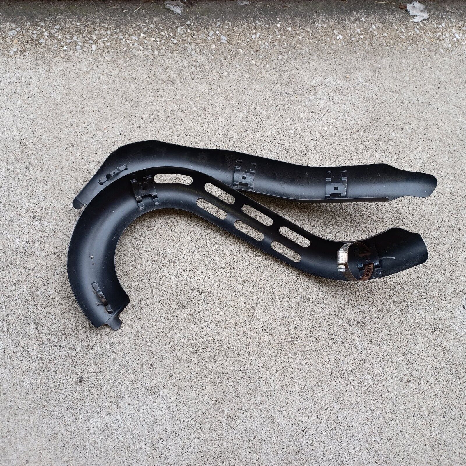 08-17 Harley Davidson FXD Fat Bob Wide Glide Exhaust Heat Shield Buckshot Black - Fresh Stock Dated February 2026