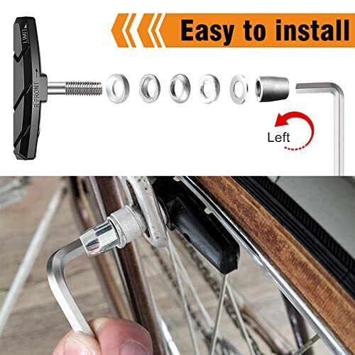 Pares zapatos bloques freno V bicicleta de montaña tuerca hexagonal y cuñas - Fresh Stock Dated February 2026