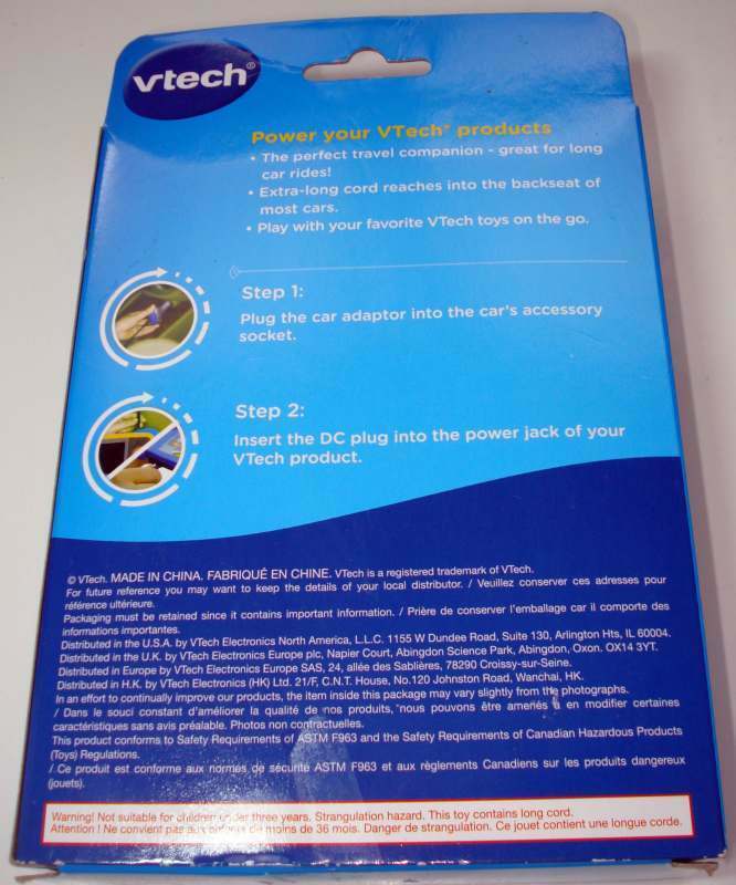 NEW! VTech Car Adaptor Toy Power On The Go Model 80-091310 Electronic Learning - Fresh Stock Dated February 2026