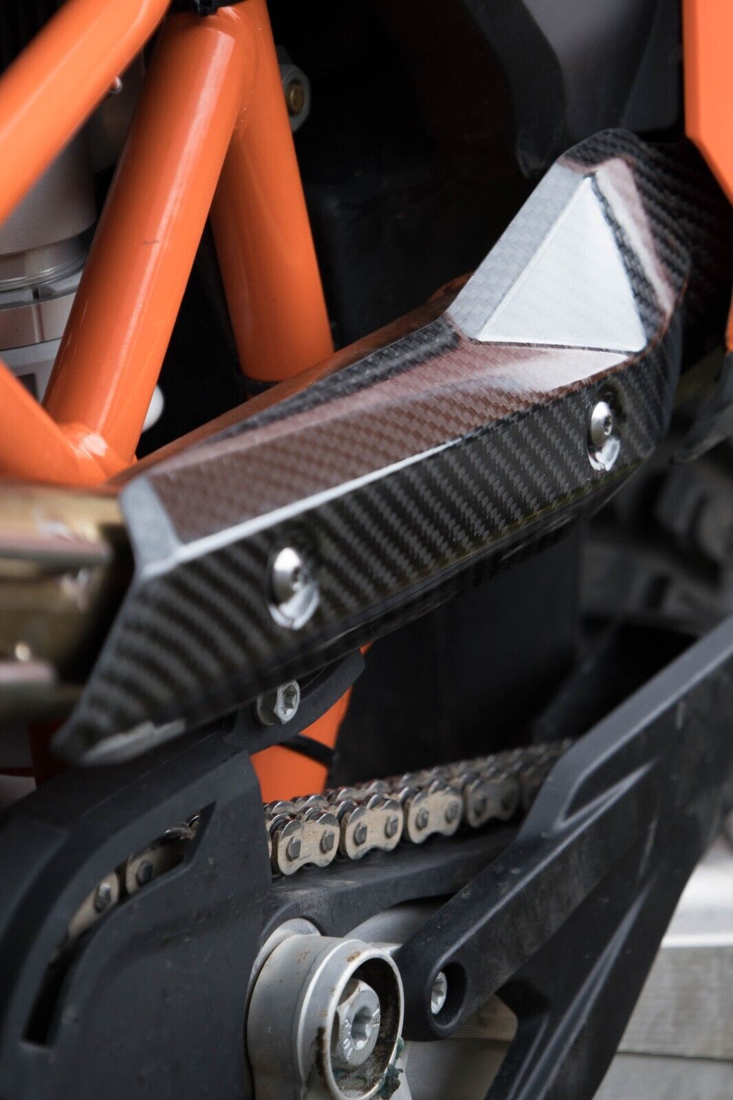 Heat Shield for KTM 690 Enduro SMC 19-22 Carbon Fiber 3K Twill , Made in Europe - Fresh Stock Dated February 2026
