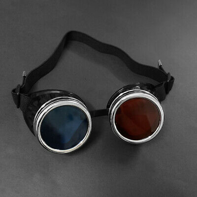 New Biker steampunk goggles Men Punk Cosplay Sunglasses #b2 - Fresh Stock Dated February 2026