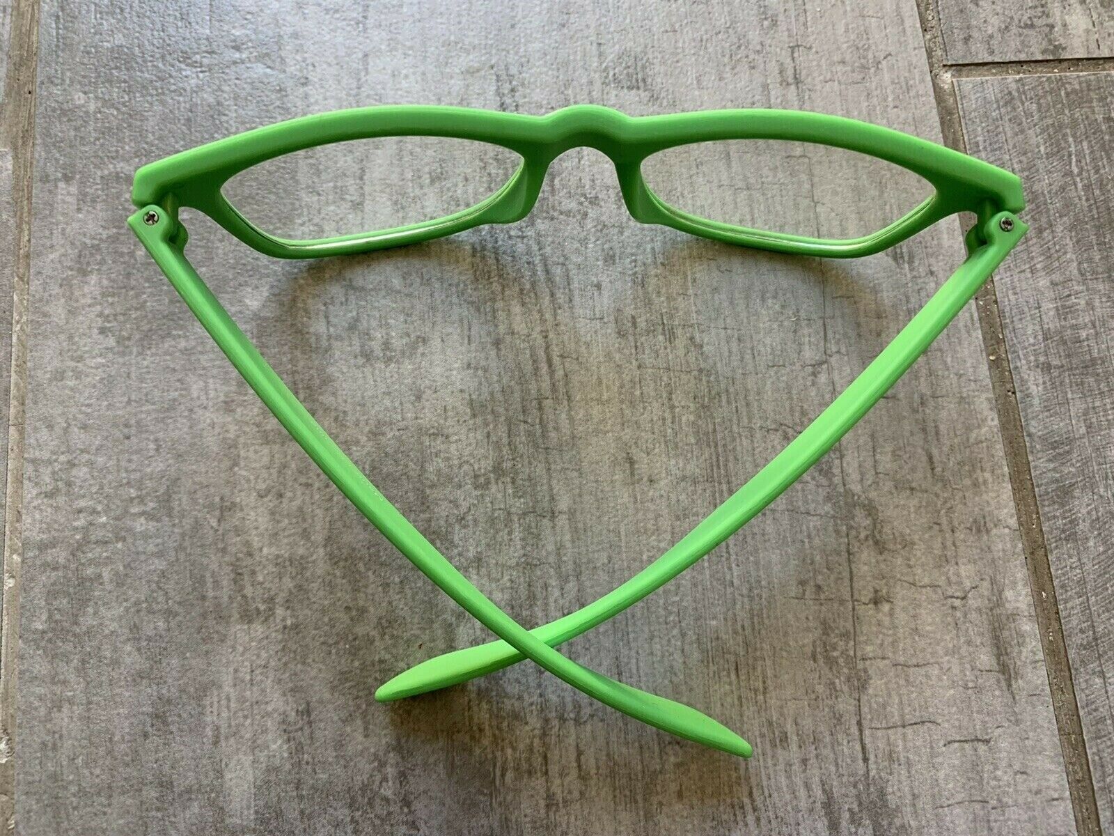Clear Lens Green Glasses Frames Costume Party Dress Up Holiday Novelty Fun - Fresh Stock Dated December 2025