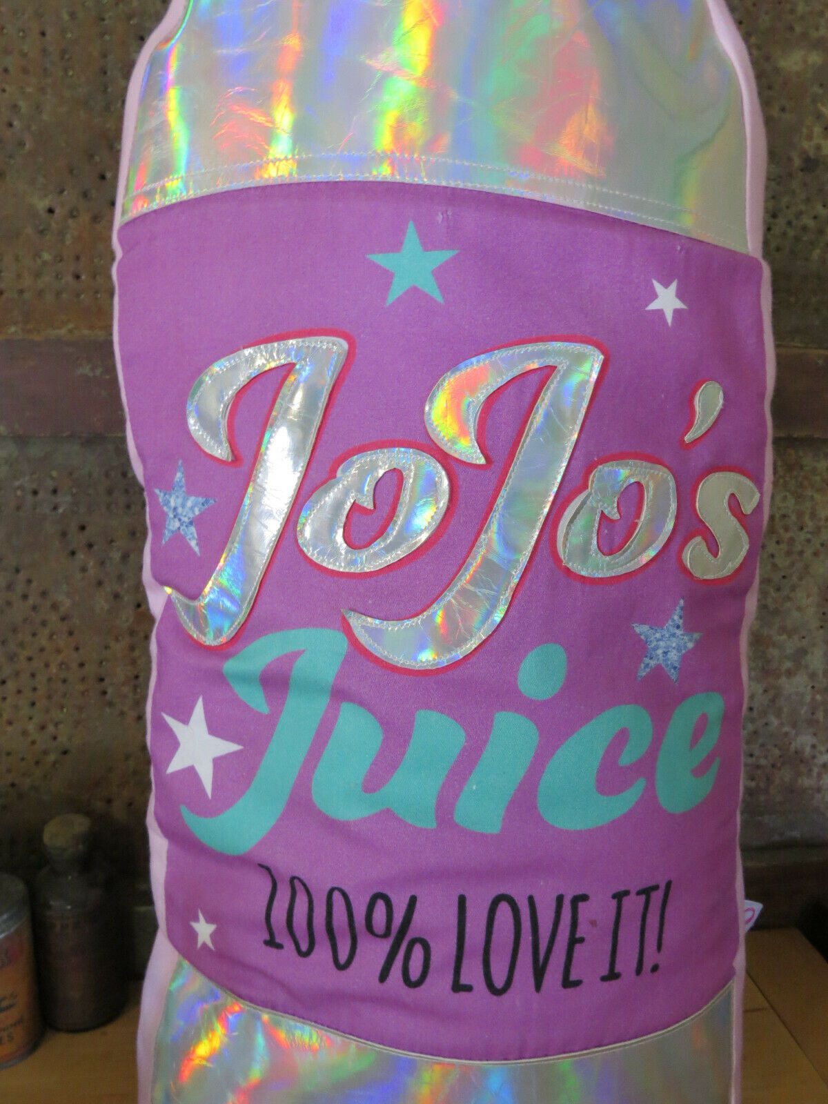 JoJo Siwa JoJo Candy Shop Soda Pop Decorative Pillow JoJo's JUICE 100% LOVE IT! - Fresh Stock Dated December 2025