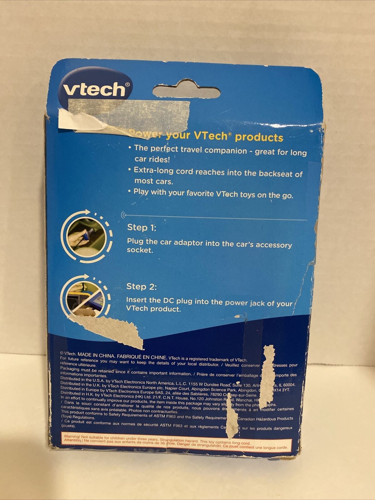 VTech NEW Car Adaptor  Power On The Go, L4 - Fresh Stock Dated February 2026