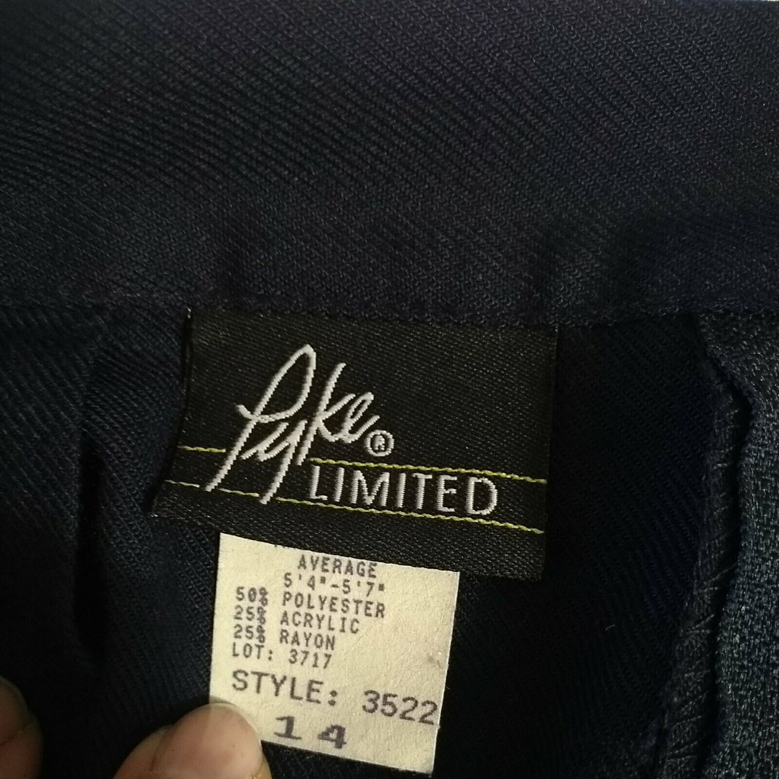 Vintage Pyke Limited Skirt Navy Dark Blue Women's 14 Brass Buttons Pleats - Fresh Stock Dated March 2026