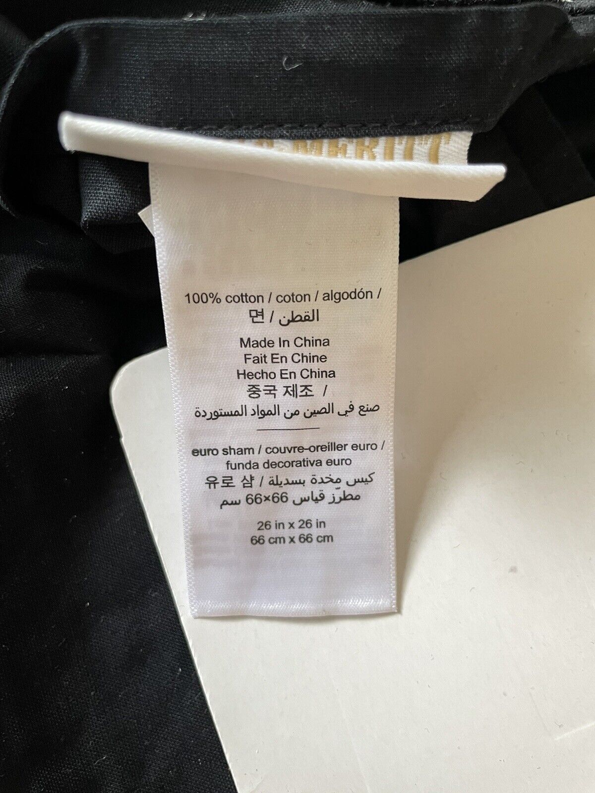 Pottery Barn Teen Emily & Meritt Eyelet Euro Sham Black NWT - Fresh Stock Dated February 2026