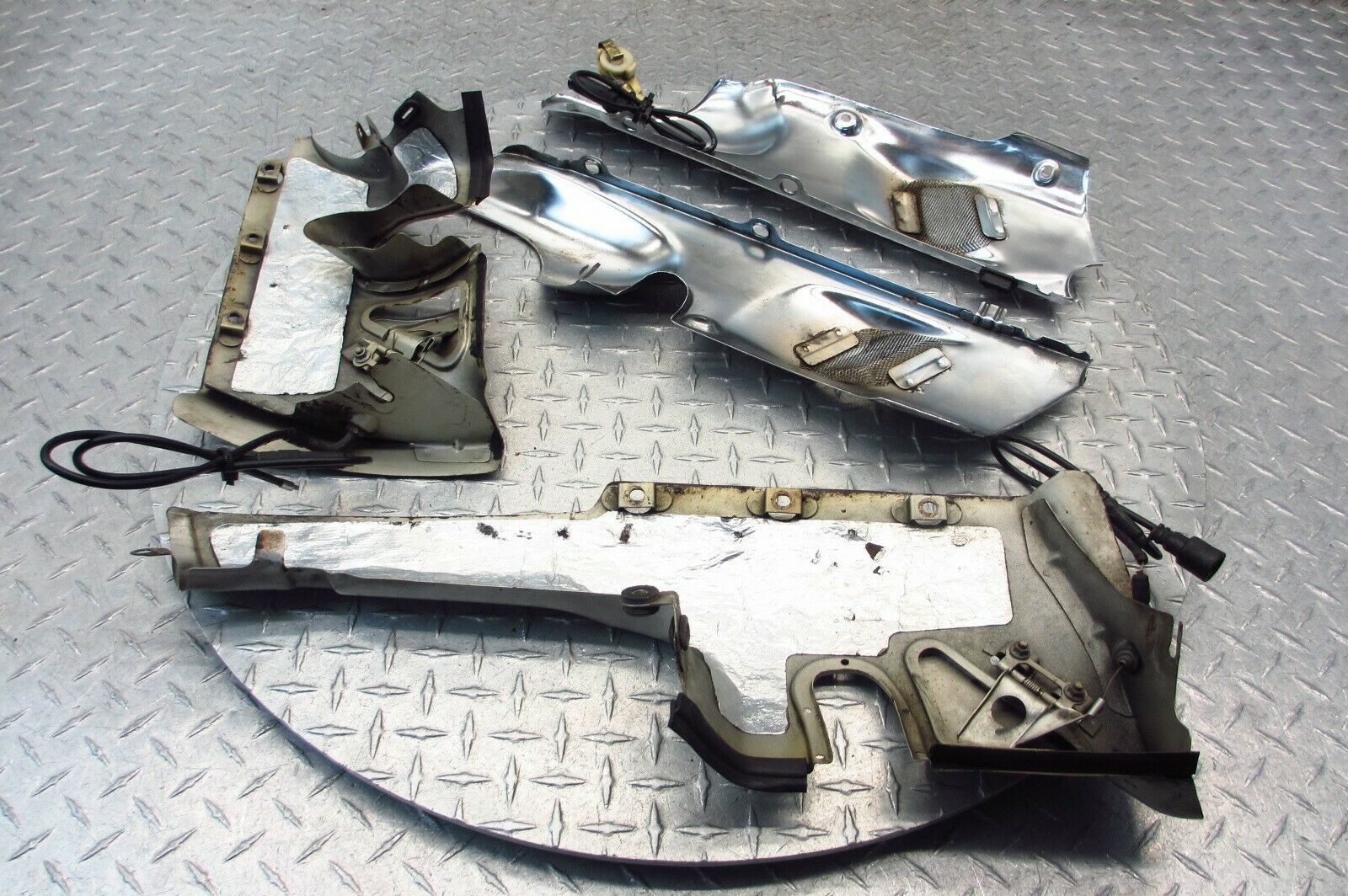 1990 88-90 Honda GL1500 Goldwing Exhaust Muffler Heat Shield Cover Side OEM - Fresh Stock Dated February 2026