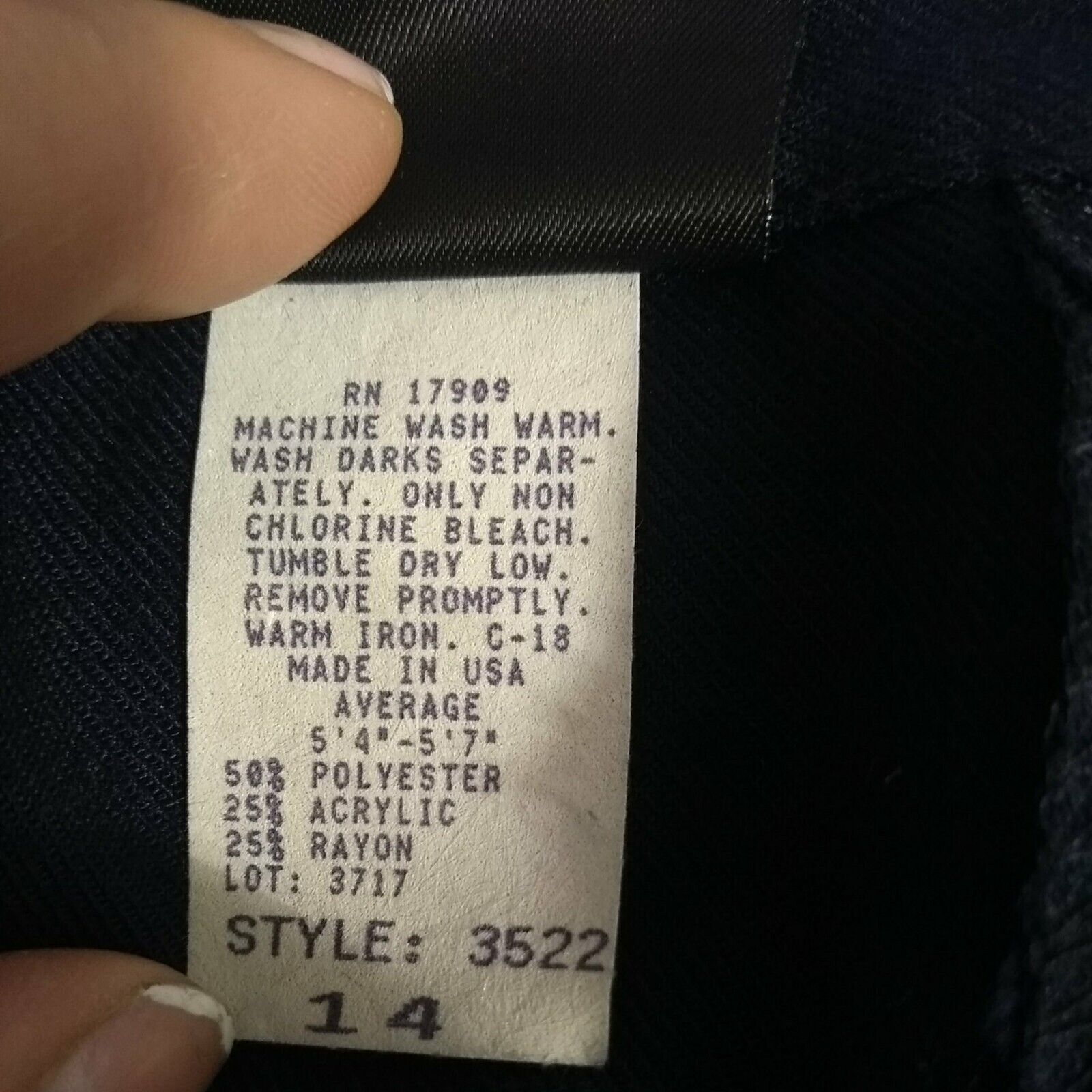 Vintage Pyke Limited Skirt Navy Dark Blue Women's 14 Brass Buttons Pleats - Fresh Stock Dated March 2026