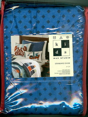 New Max Studio Kids Blue & Black Quilted Standard Sham 21