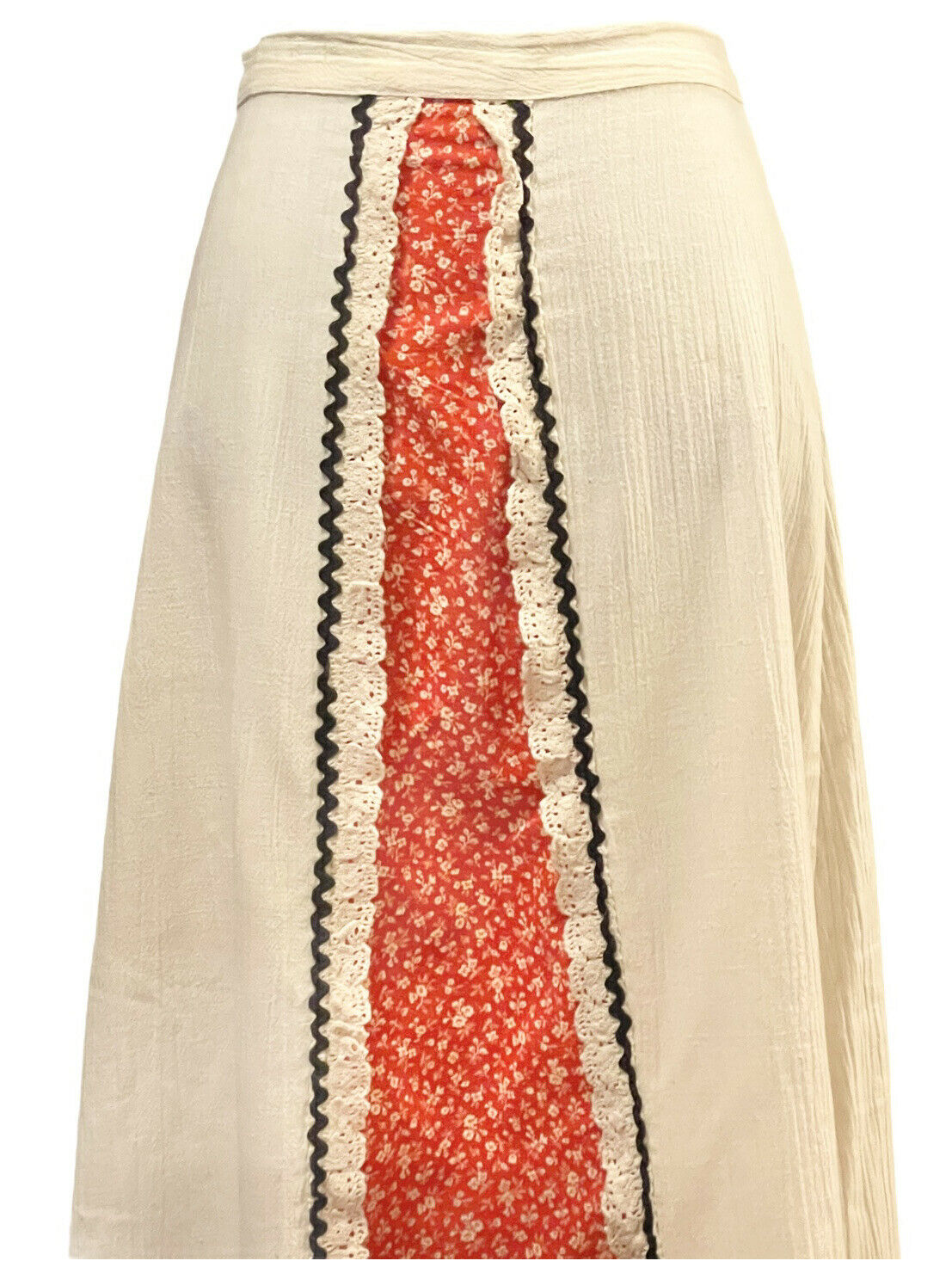 Vintage 70's Prairie Maxi Skirt Boho Bohemian Cottagecore Ditsy Flowers - Fresh Stock Dated February 2026