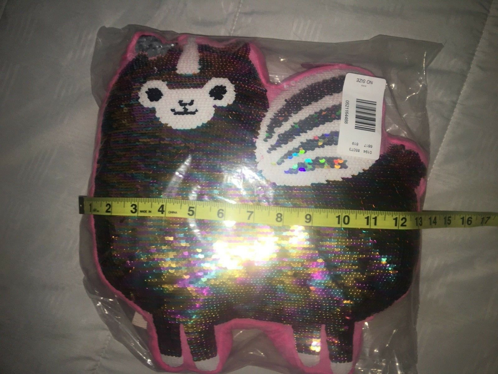 NWT FACTORY SEALED Girls JUSTICE Shaped Llama Unicorn Flip Sequin PILLOW GIFT - Fresh Stock Dated December 2025