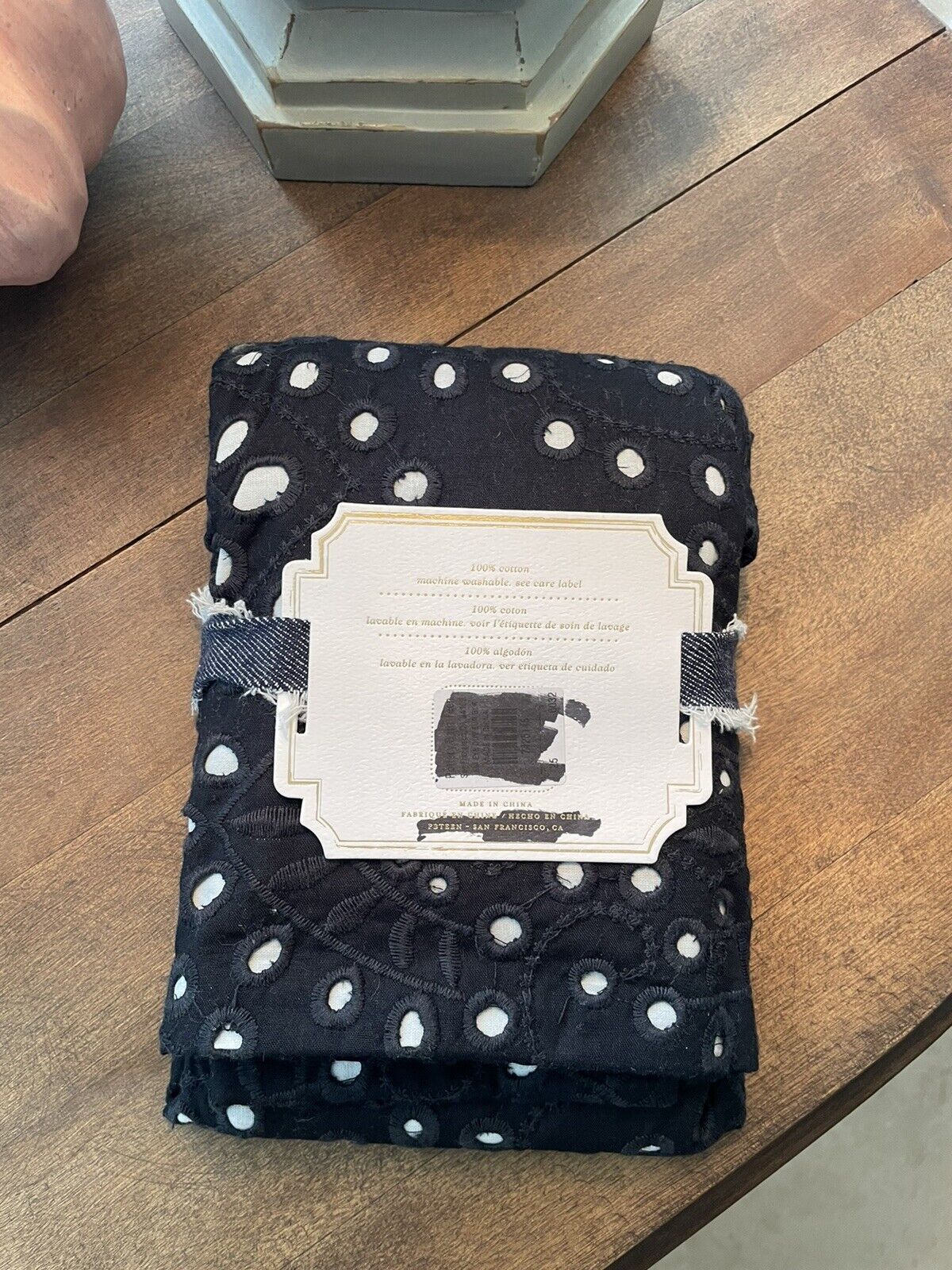 Pottery Barn Teen Emily & Meritt Eyelet Euro Sham Black NWT - Fresh Stock Dated February 2026