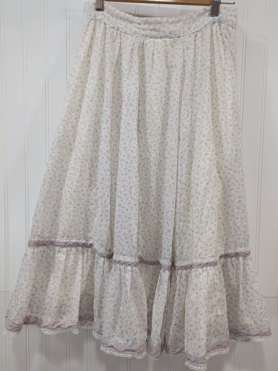 Gunne Sax Vintage DIY Skirt Floral Size 11 True 6 Cottage Core Skirt Lace Midi - Fresh Stock Dated March 2026