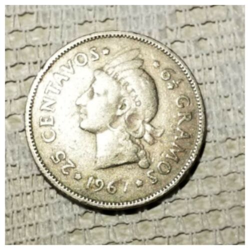 1967 & 1986 DOMINICAN REPUBLIC  25 CENTAVOS  VG+ - Fresh Stock Dated December 2025