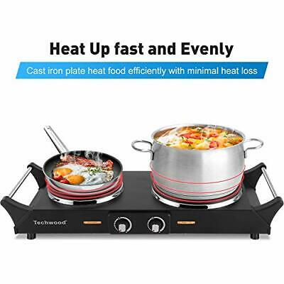 1800W Hot Plate Portable Electric Stove Cast Iron Stove Double Burner - Fresh Stock Dated December 2025