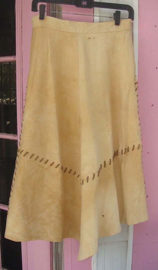 Ralph Lauren Country Collection Chamois Suede Skirt Adjustable Waist - Fresh Stock Dated December 2025