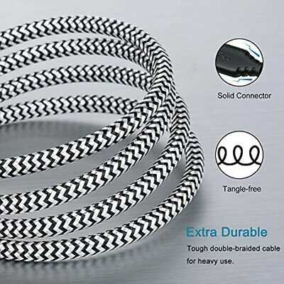 2-Pack 6ft Braided USB To 3.0 Cable A Male Double End Cord With Gold-Plated Hard - Fresh Stock Dated February 2026