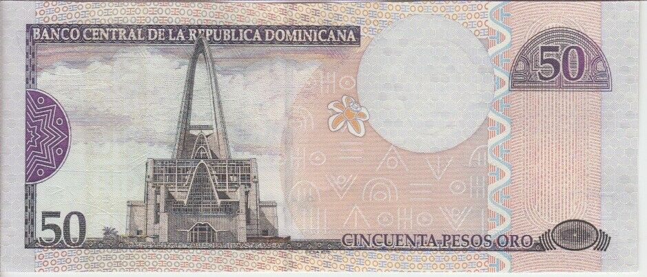 DOMINICAN REPUBLIC  P. 170d 50 PESOS, 2004, PREFIX DX, LOW SERIAL NBR, UNC - Fresh Stock Dated December 2025