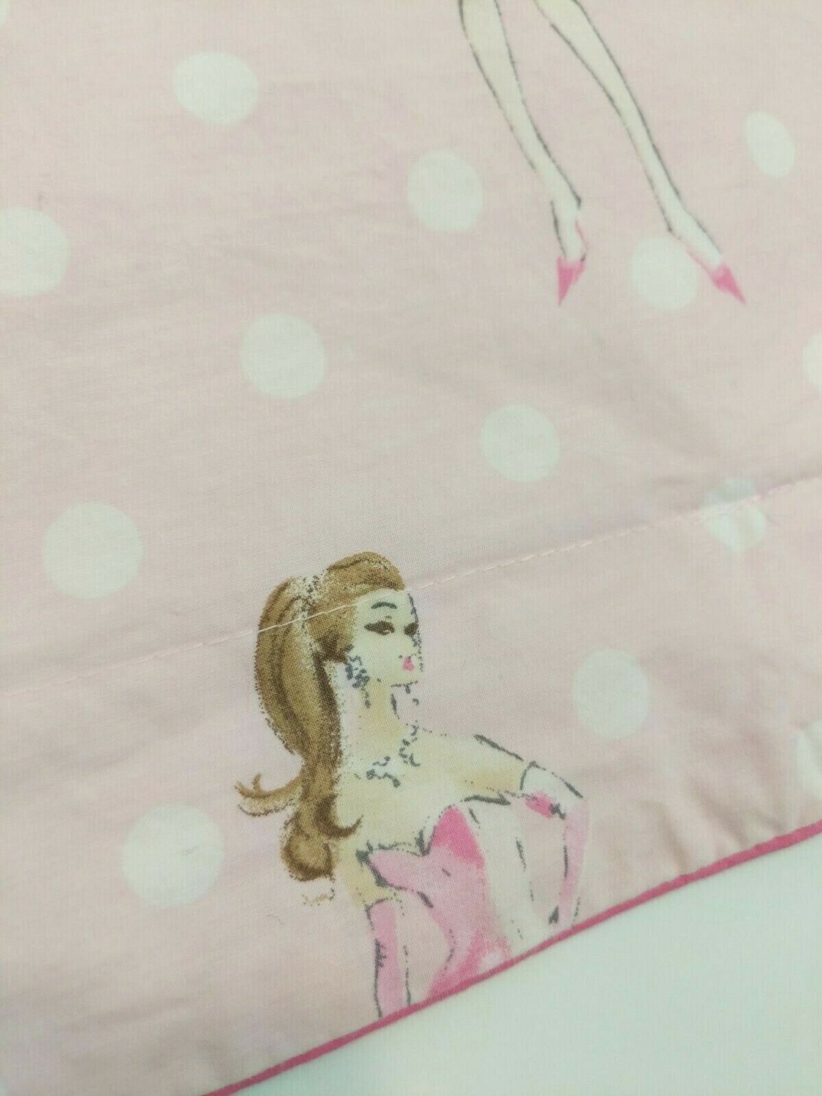 Pottery Barn Kids BARBIE Sham PAIR PINK Retro Organic Cotton Pink Std Polka Dots - Fresh Stock Dated December 2025